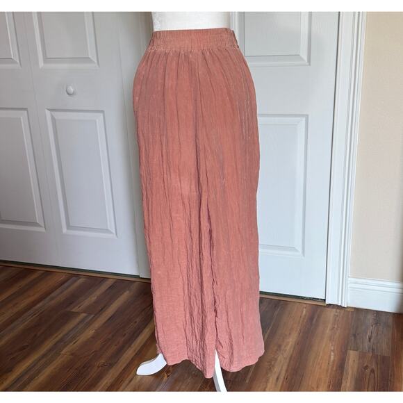 HOUSE OF HARLOW 1960 Women’s Sm Hi-Rise Crinkled Texture Wide Leg Palazzo Pants - Picture 2 of 7